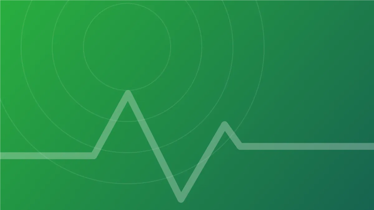 Green abstract graphic for the guide to reading a nutrition facts label