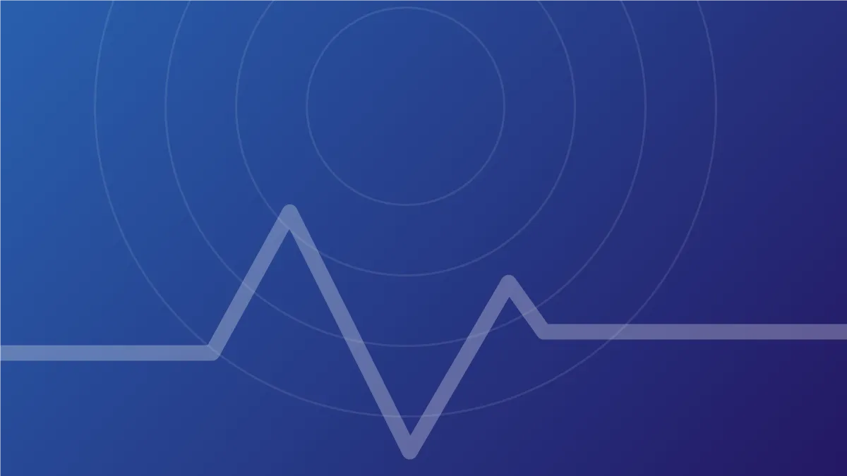 Blue abstract graphic for the guide to registering to vote in the US