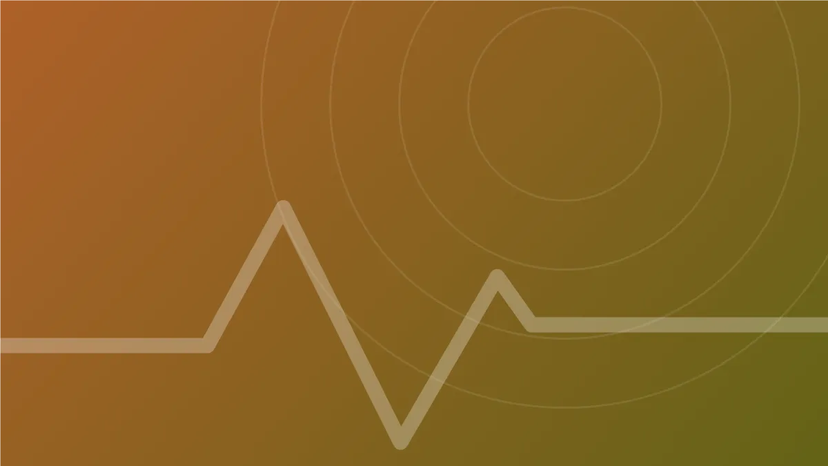 Orange abstract graphic for the explainer on the offside rule in soccer